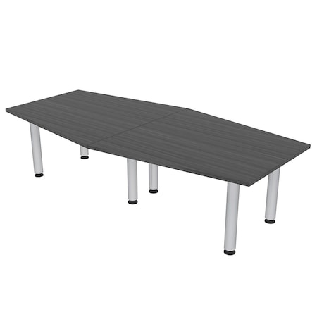 Skutchi Designs 45 in W, 96 in L, 29 in H, Engineered Wood Top, Grey HAR-HEXIR-4693-PT-AN